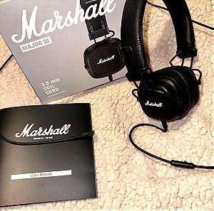 Marshall Major III- ενσύρματα on ear ακουστικά μαύρα