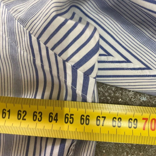Ralph Lauren Blake Long Sleeve Shirt, Light Blue White Pinstripe, L