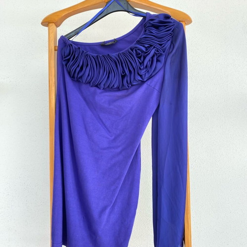 Evening dress with one shoulder like new, size M, blue and purple