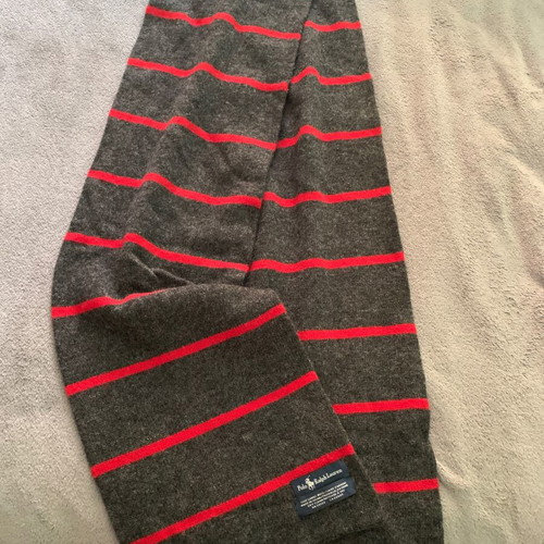 Polo Ralph Lauren lambswool men's scarf, grey