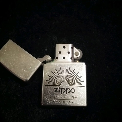 Zippo lighter used, genuine with wick and flint