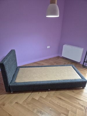 Single bed with headboard used, 2.00 x 90 m