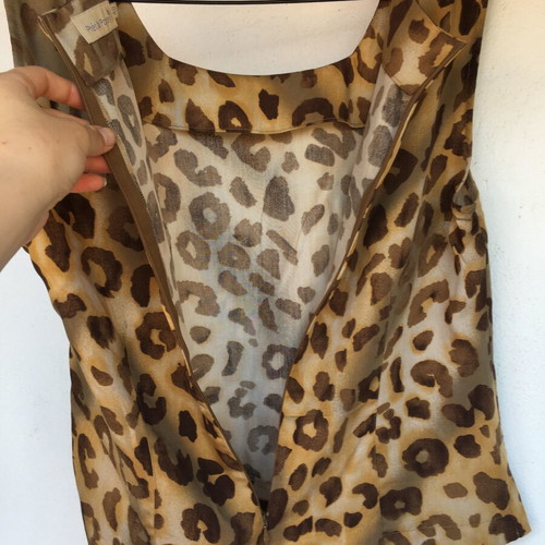 Pret a Porter Y2K Top 100% Tencel Animal Pattern Size M Like New