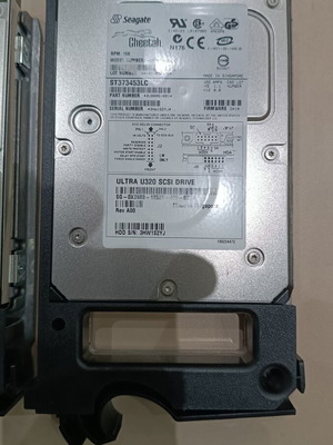 Seagate Cheetah ST373453LC 15K 73GB Ultra 320 SCSI hard drive used with DELL tray