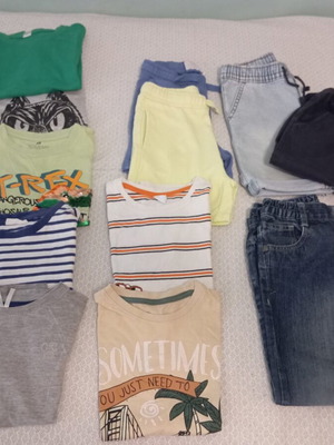 Boys' clothing used, pack of 13 pieces for 5-6 years old, multicolor