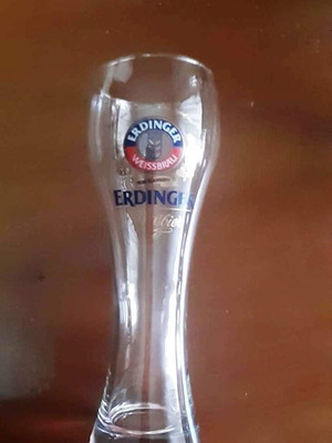 Erdinger Weißbier Ποτήρι Μπίρας 0,5L Καινούργιο, Ύψος 25cm