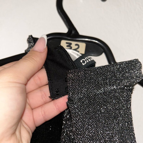 Glitter bodysuit H&M new, size XS, black and silver