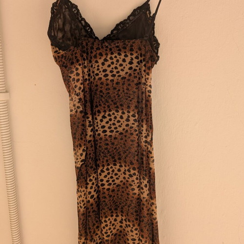 Negligee nightdress leopard print S Med like new