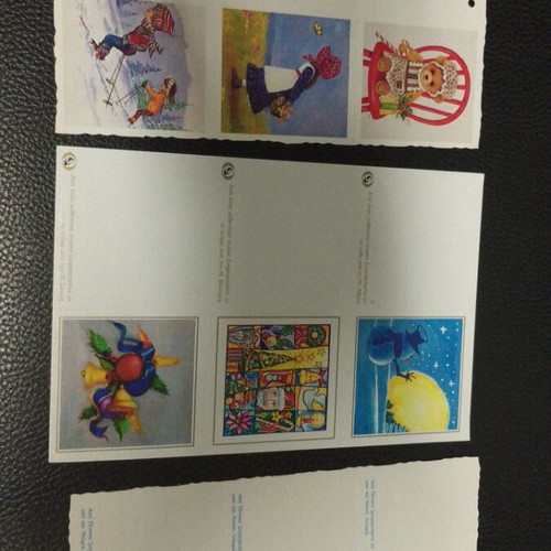 Christmas cards and tags like new, pack of 6 cards and 9 tags