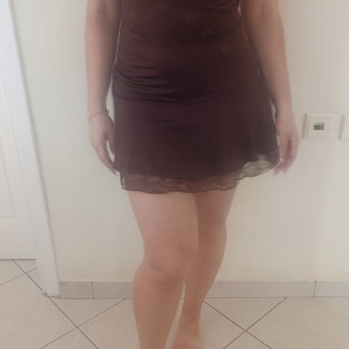 Shein short dress new, brown, size S