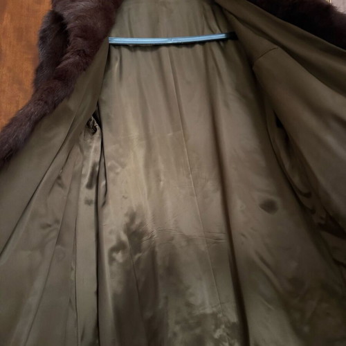 Mink fur coat Kastoria handmade like new, brown, size M