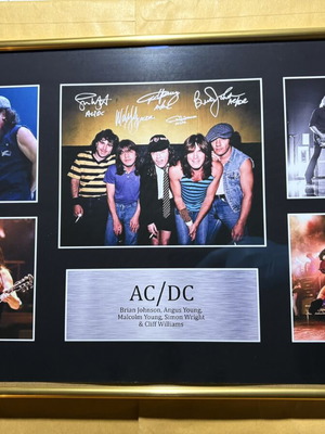 AC/DC 1980s Signed Replica Rock Band Poster new