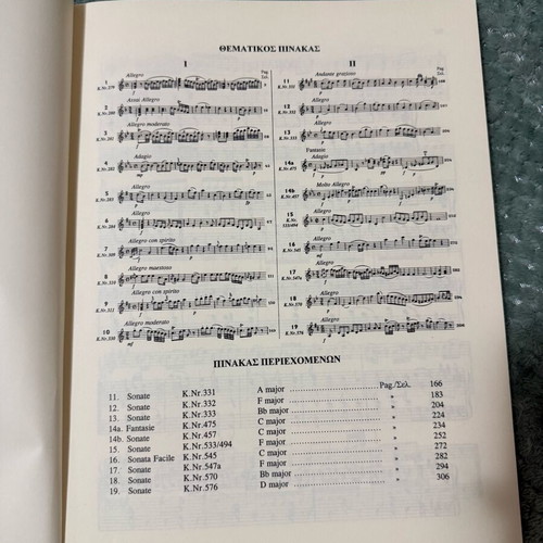 Mozart Piano Sonatas Sheet Music in Very Good Condition