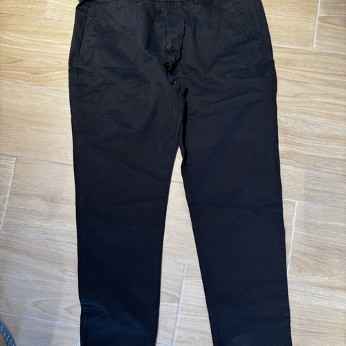 Pull & Bear men's fabric pants with belt like new, black, size EUR 50