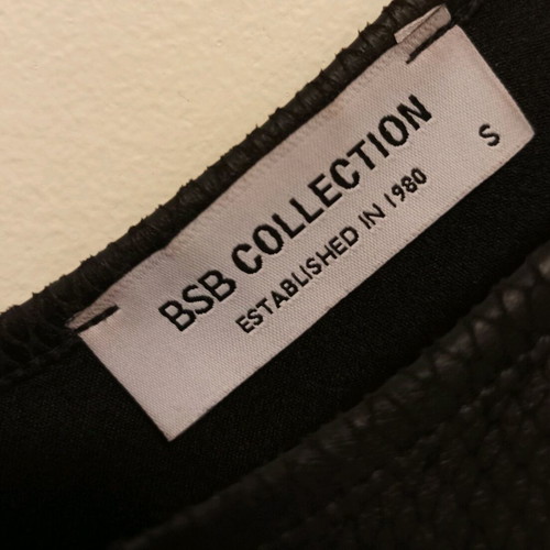BSB leather-look black top like new, sleeveless