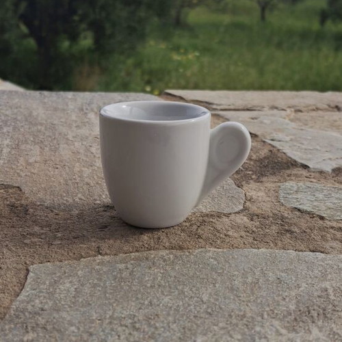 Ionia Hellas vintage espresso cups set of 6, white porcelain