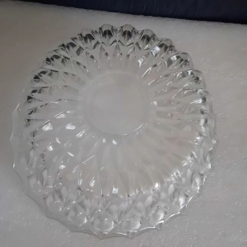 Small vintage glass salad bowl used, 20cm diameter