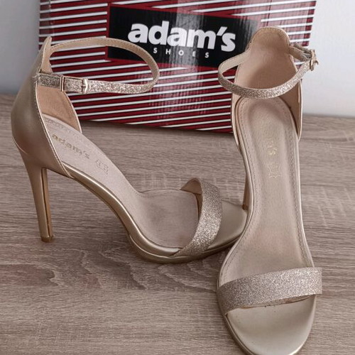 Adam's Shoes high-heeled sandals like new, gold, size 38