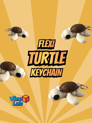 Flexi Turtle keychain new with flexible body