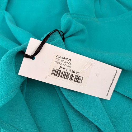 Anna Samouka Turquoise Top One Size New