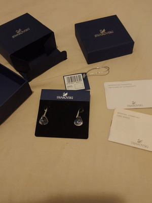 Swarovski μεγάλα σκουλαρίκια σταγόνα βροχής καινούργια