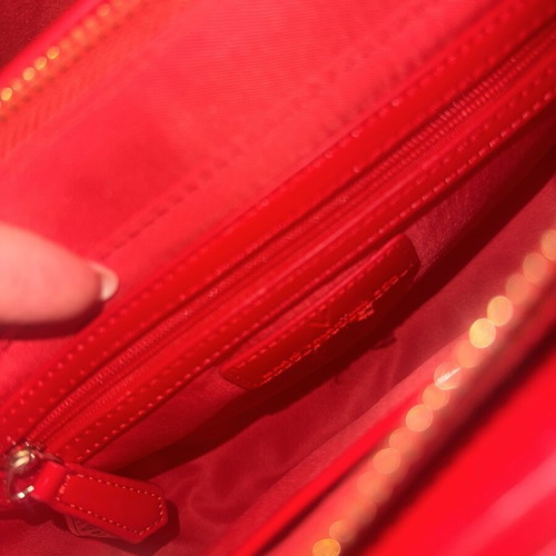 Red shoulder bag
