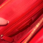 Red shoulder bag