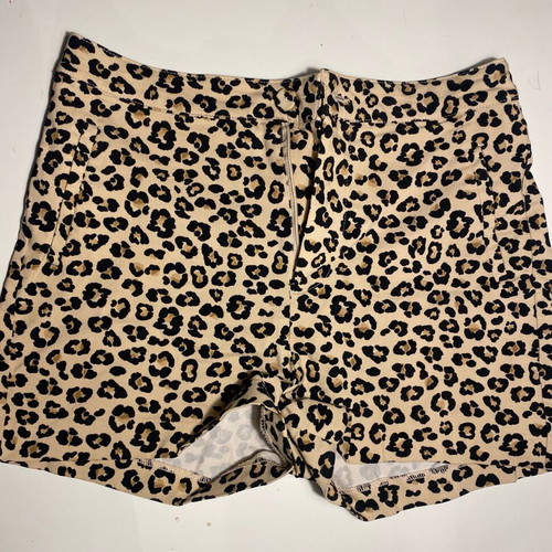 Tally Weijl Leopard Print Shorts size 38 like new, beige and brown