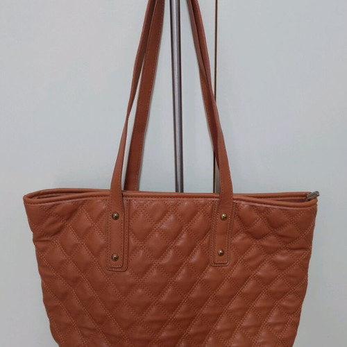 Nora's Quilted Shoulder Bag Light Brown Like New
