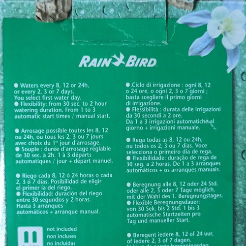 Rainbird WTA 2875 irrigation timer new