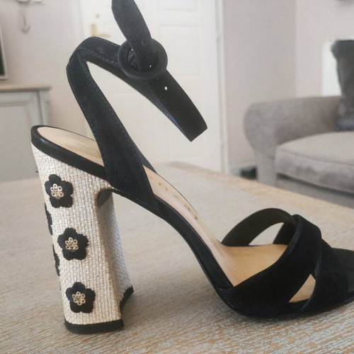 Vicenza sandals like new, black with 12 cm heel