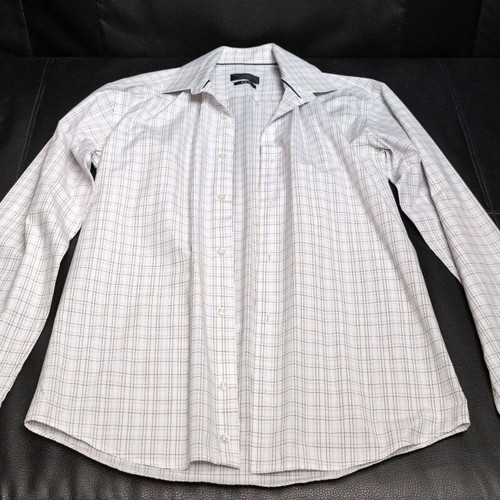 Massimo Veneziani long sleeve shirt white with check pattern