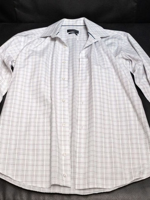 Massimo Veneziani long sleeve shirt white with check pattern