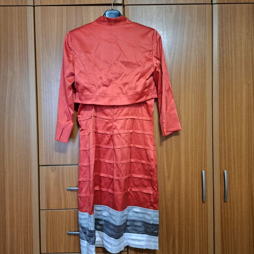 Angelos Psarros summer dress set with bolero like new, pink