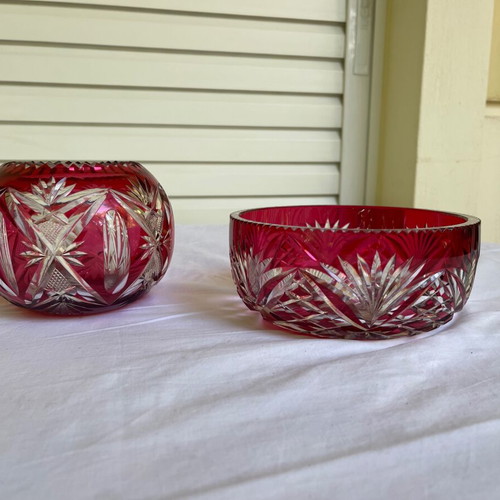 Set of 2 Crystal Pieces Saint-Louis