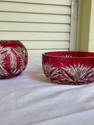 Set of 2 Crystal Pieces Saint-Louis