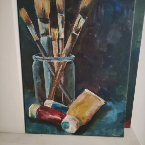 Acrylic painting on canvas 30x50 cm, original artwork