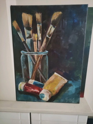 Acrylic painting on canvas 30x50 cm, original artwork
