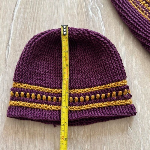 Egyptian cotton scarf and hat set new, purple and gold