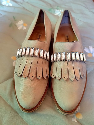 Paul Green slippers μέγεθος 40 σαν καινούργιο, μπεζ με χρυσό