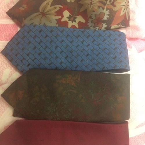 Set of 4 used Yves Saint Laurent authentic vintage ties