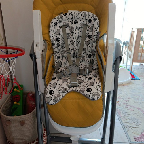 Lorelli Party high chair, lemon curry leather