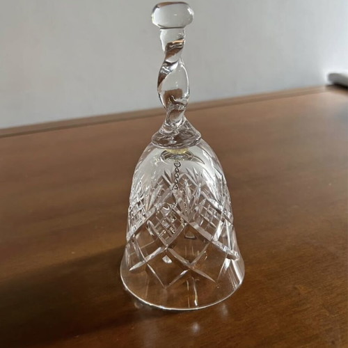 Crystal bell like new with clear sound, height 17 cm