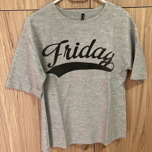 Stradivarius women's short-sleeve blouse used, grey, small