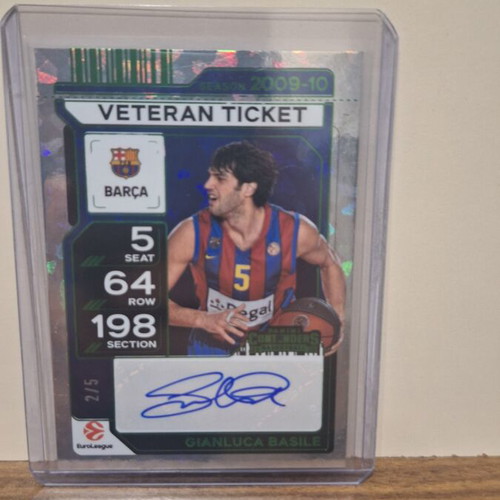 Gianluca Basile Panini Contenders EuroLeague 2025-26 Veteran Ticket Auto 2/5 like new Barcelona