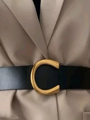 Ζώνη νέα, μαύρη, 100cm, από δερματίνη