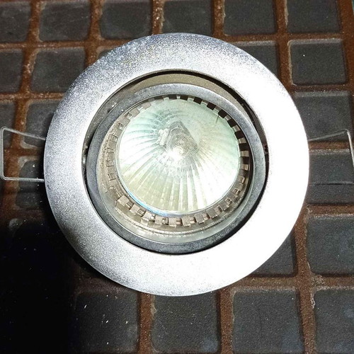 Spot ceiling base used, adjustable, matte chrome