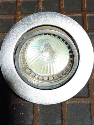 Spot ceiling base used, adjustable, matte chrome