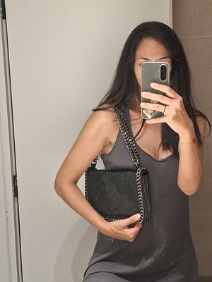 Zara Woman Shoulder Bag like new, black, silver chain, ponyskin type