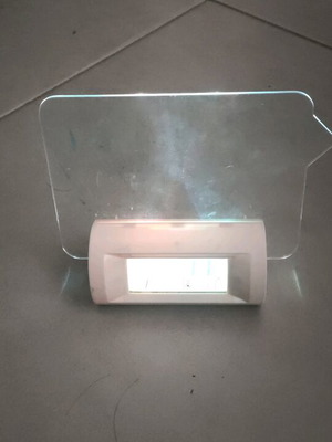 Clock with LED message board used